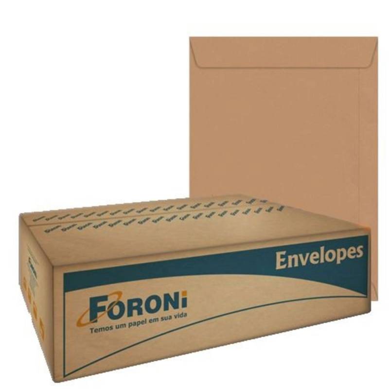 ENVELOPE SACO KRAFT 162x229mm CX. C/ 100 Unid. - FORONI FORONI