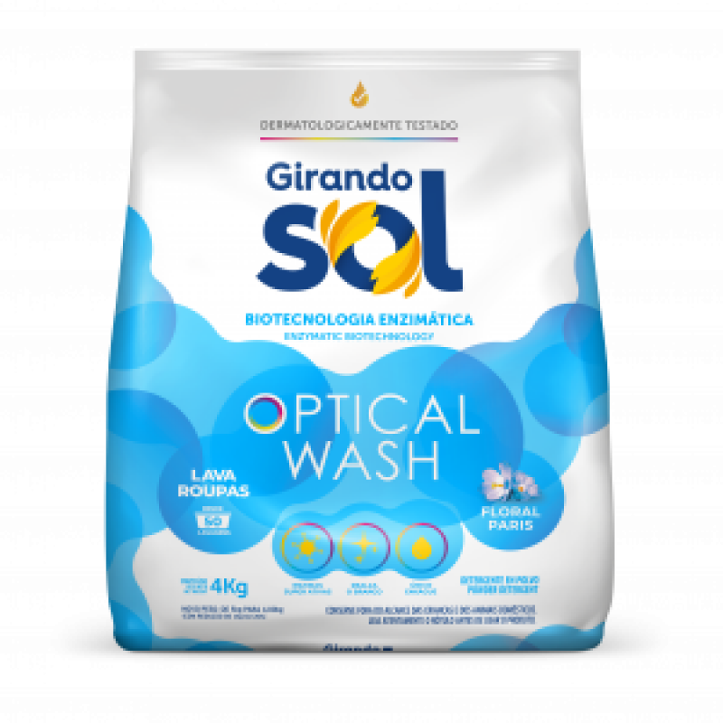LAVA ROUPAS EM PÓ 4kg FLORAL PARIS - GIRANDO SOL  GIRANDO SOL