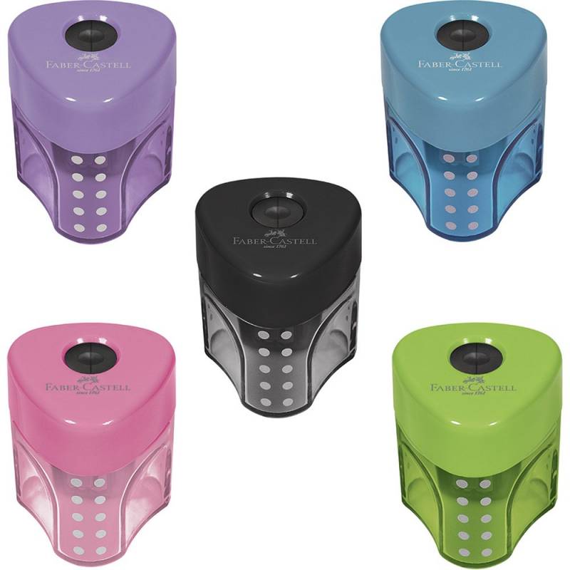 APONTADOR COM DEPÓSITO MINI GRIP CORES SORTIDAS - FABER CAST FABER CASTELL