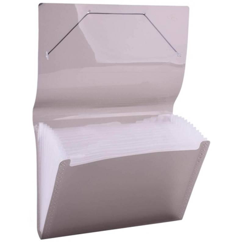 PASTA SANFONADA A4 C/ 12 DIVISÓRIAS FUME - ACP  ACP