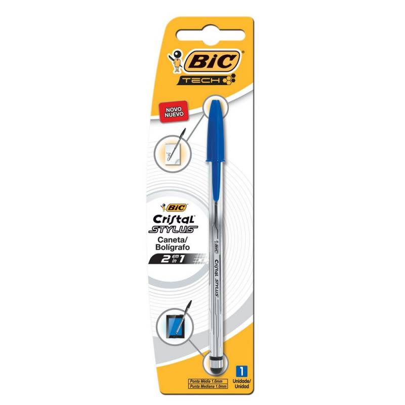 CANETA ESFEROGRÁFICA CRISTAL STYLUS TOUCH SCREEN AZUL - BIC BIC
