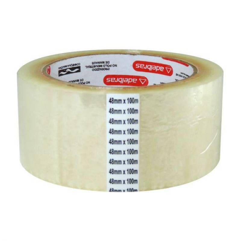 FITA ADESIVA 48mmx100m TRANSPARENTE QUALITAPE - ADELBRAS ADELBRAS