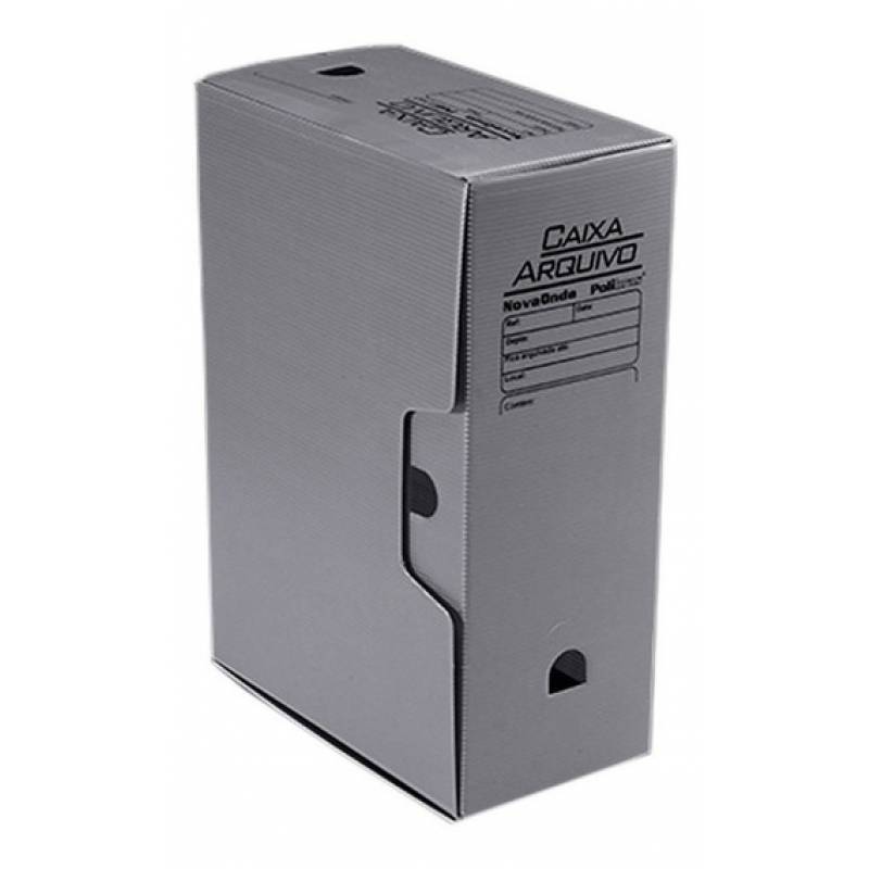 ARQUIVO MORTO PLÁSTICO 250x130x350mm CINZA - POLIBRAS POLIBRAS