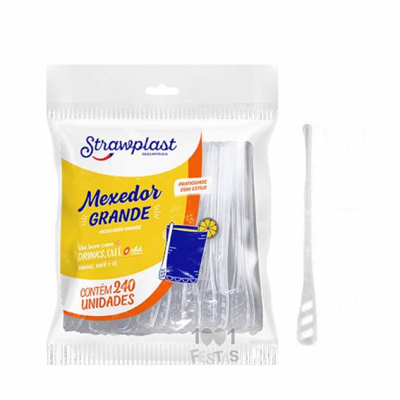 MEXEDOR GRANDE CRISTAL C/ 240 Unid. Strawplast Strawplast