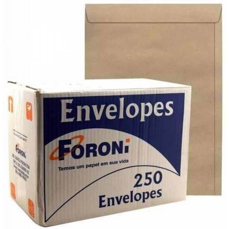 ENVELOPE SACO KRAFT 229x324mm CX. C/ 250 Unid. - FORONI FORONI