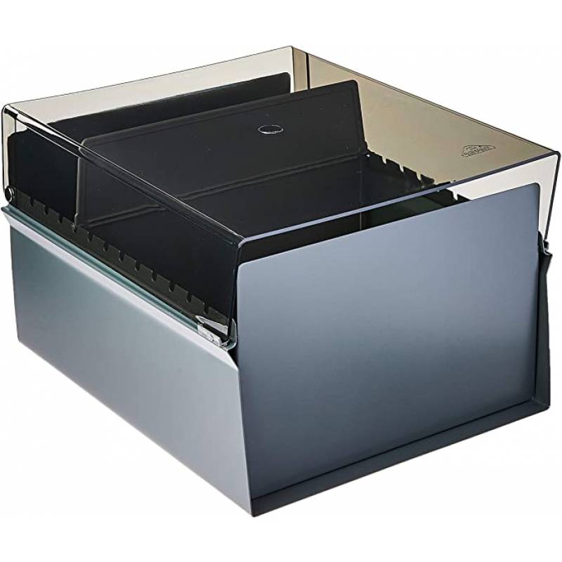 FICHÁRIO ACRÍLICO FUMÊ 6X9 S/ ÍNDICE BASE AÇO - ACRIMET ACRIMET