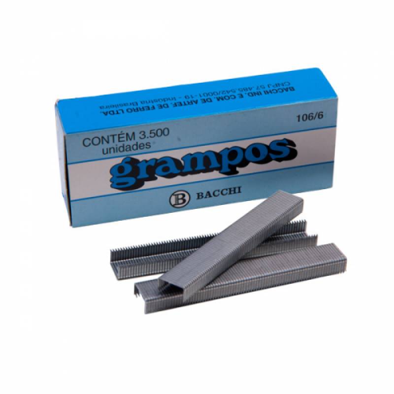 GRAMPO 106/6 C/ 3.500 Unid. GALVANIZADO - BACCHI BACCHI