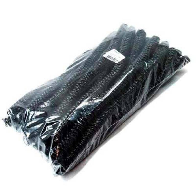 ESPIRAL PLÁSTICO 17mm PRETO C/ 100 Unid. - PLASPIRAL  PLASPIRAL