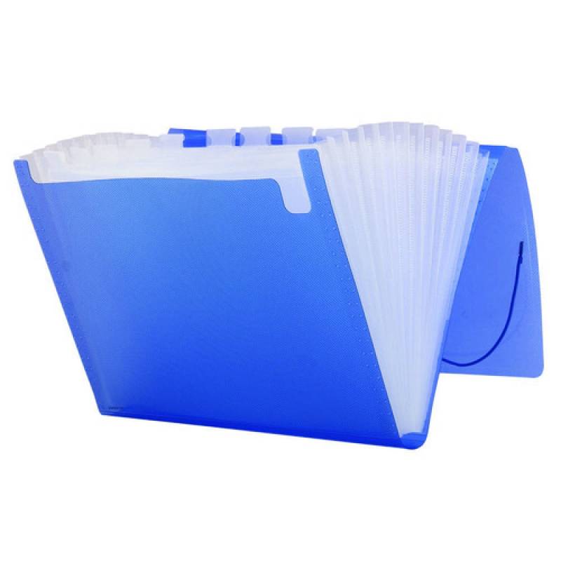 PASTA SANFONADA A4 C/ 12 DIVISÓRIAS AZUL- ACP  ACP