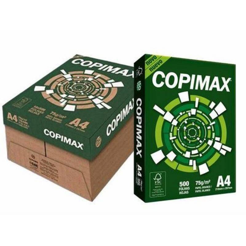 PAPEL A4 210mmX297mm 75g 500fls Branco COPIMAX SUZANO SUZANO