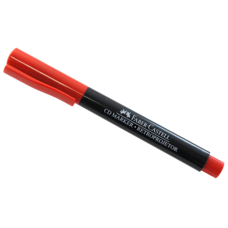 MARCADOR RETRO PROJETOR 1.0mm VERMELHO - FABER CASTELL FABER CASTELL