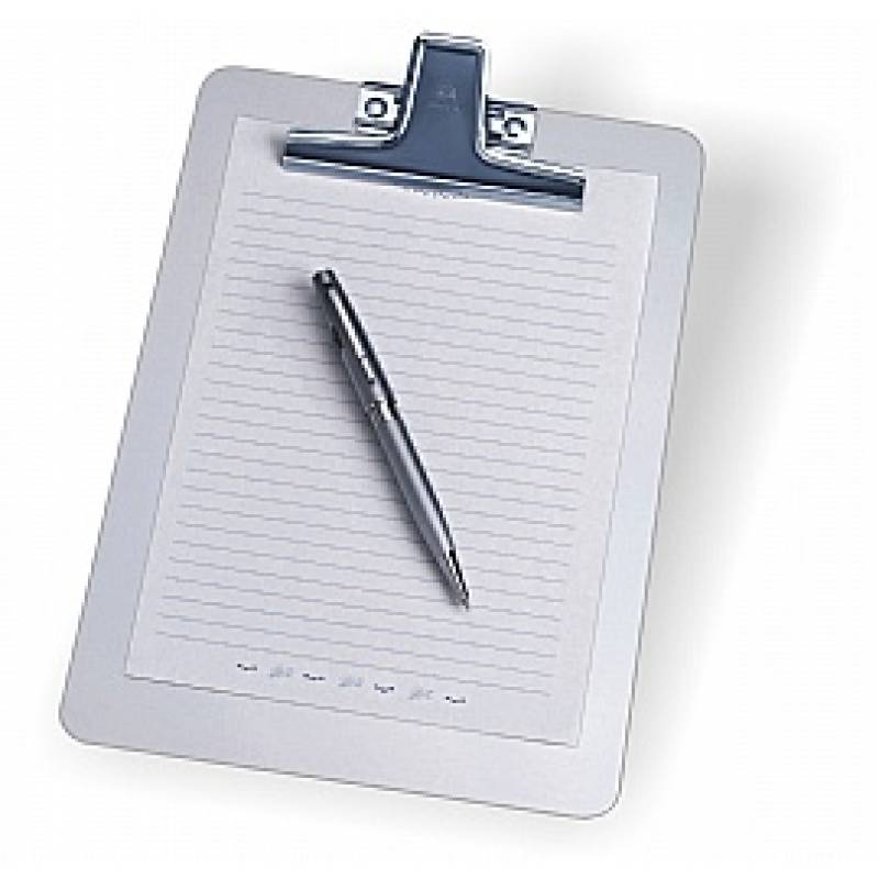 PRANCHETA ACRÍLICA 1/2 OFÍCIO PRENDENDOR DE METAL CRISTAL -  ACRIMET