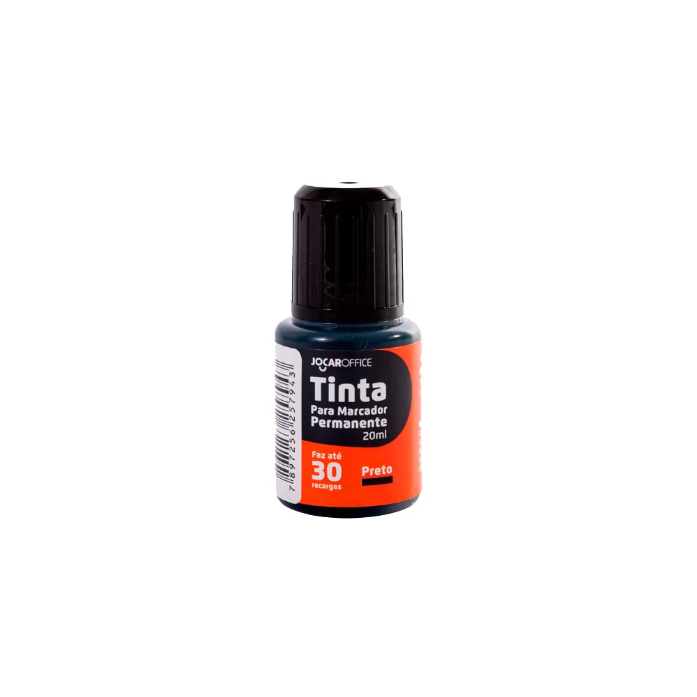 TINTA PARA MARCADOR PERMANENTE PRETO 20ml - JOCAR OFFICE LEONORA JOCAR OFFICE