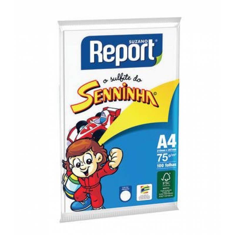 PAPEL A4 210mmX297mm 75g 100fls Branco SENINHA - REPORT REPORT