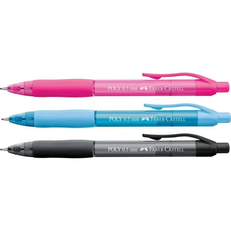 LAPISEIRA 0.5mm POLY PRETA - FABER CASTELL FABER CASTELL