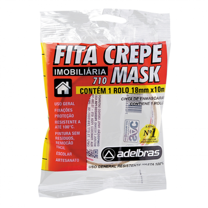 FITA CREPE LISA 18mmx10m - ADELBRAS ADELBRAS