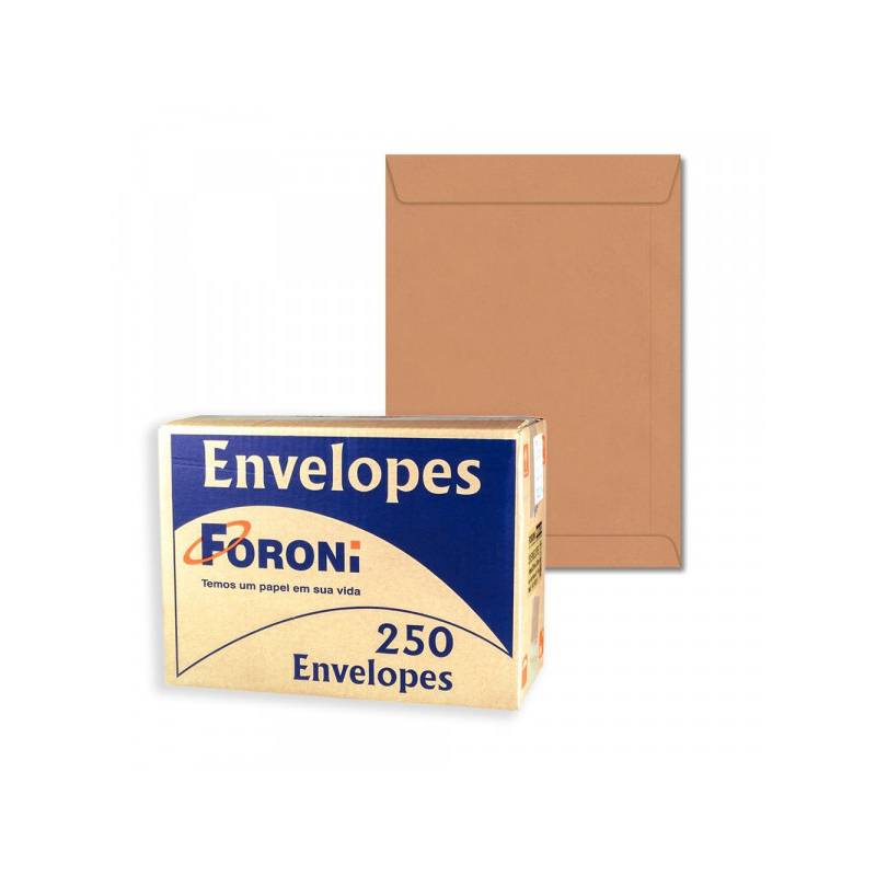 ENVELOPE SACO KRAFT 310x410mm CX. C/ 250 Unid. - FORONI FORONI