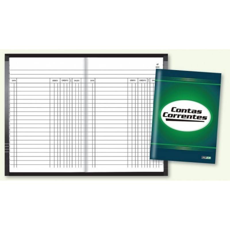 LIVRO CONTA CORRENTE 154x216mm C/ 50Fls - SÃO DOMINGOS SÃO DOMINGOS