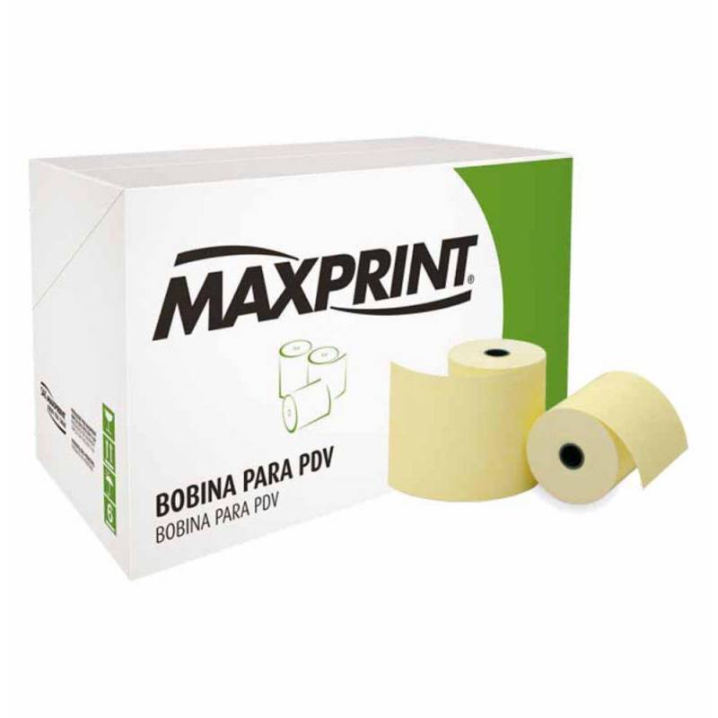 BOBINA TÉRMICA 80mmX40m KPR PALHA C/ 30 Unidades - MAXPRINT MAXPRINT