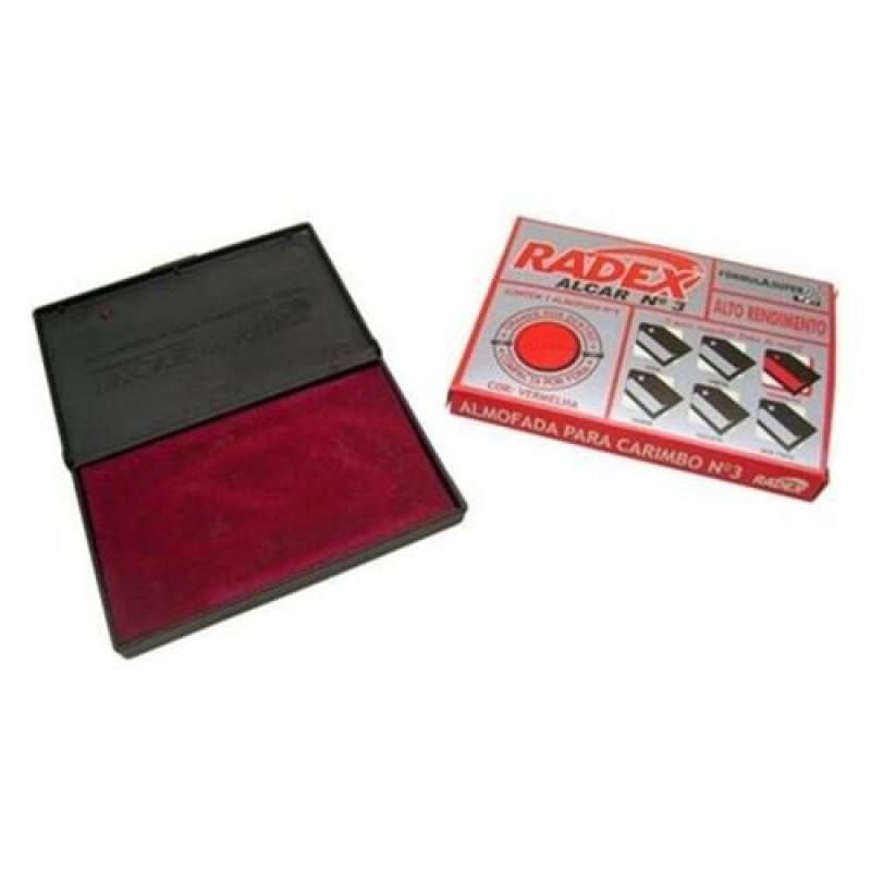 ALMOFADA P/ CARIMBO ALCAR VERMELHA Nº.3 - RADEX RADEX