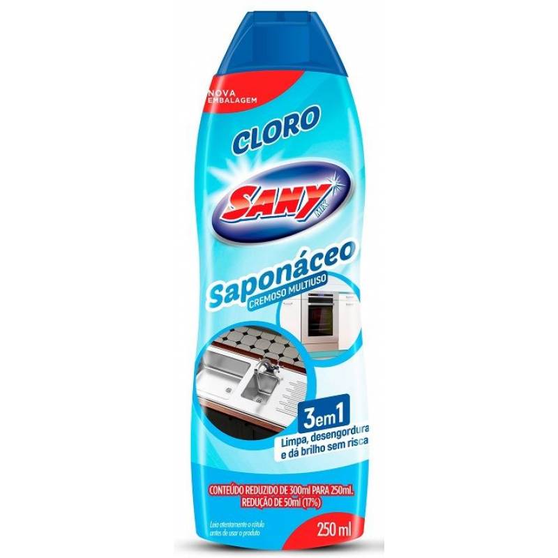 SAPONÁCEO CREMOSO 250ml CLORO - SANY SANY_MIX