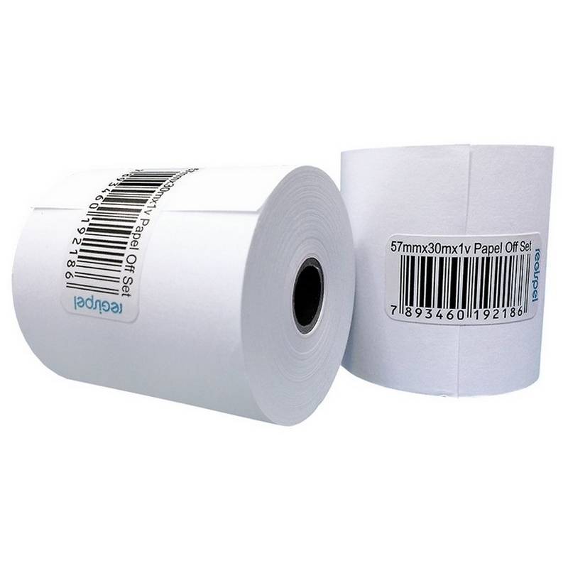 BOBINA P/ MÁQUINA 57mmx30m OFF SET (Unidade) -  REGISPEL REGISPEL