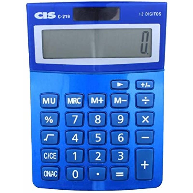CALCULADORA DE MESA C-219 12 DIGITOS AZUL - CIS SERTIC CIS