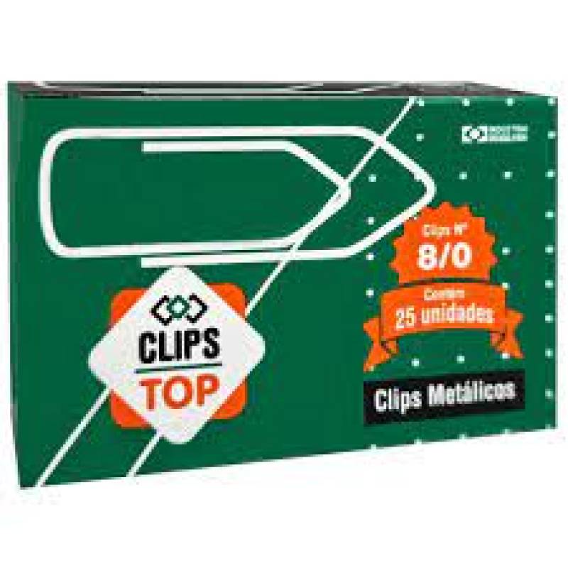 CLIPS 8/0 cx. c/ 25 Unid. - NEW Clips New - Top