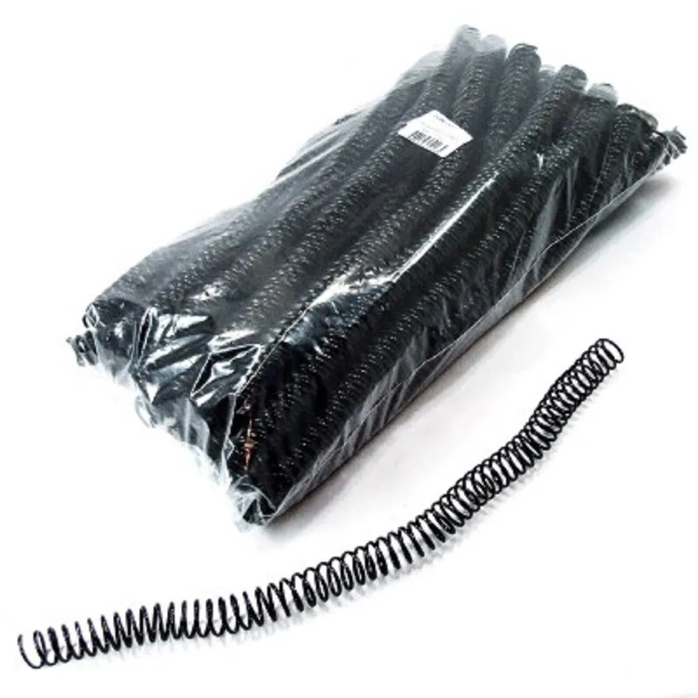 ESPIRAL PLÁSTICO 14mm PRETO C/ 100 Unid. - PLASPIRAL  PLASPIRAL