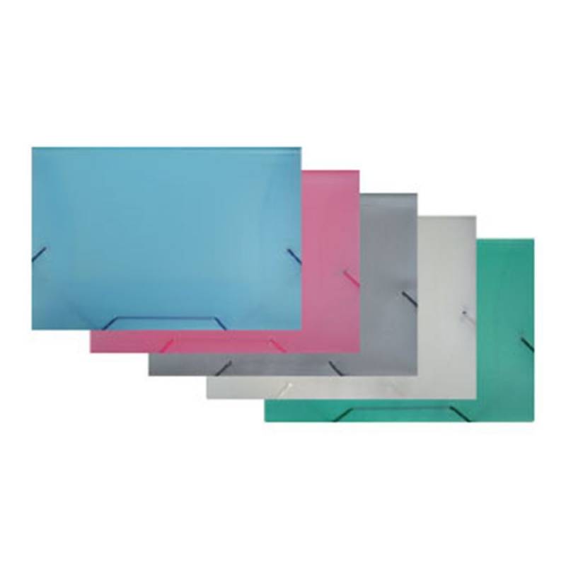 PASTA ABA ELÁSTICO OFÍCIO 348x233mm PEROLIZADA CRISTAL- ACP ACP