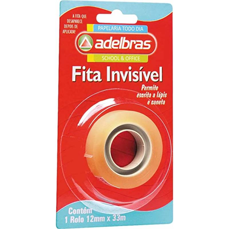 FITA INVISÍVEL 12mmx33m - ADELBRAS ADELBRAS