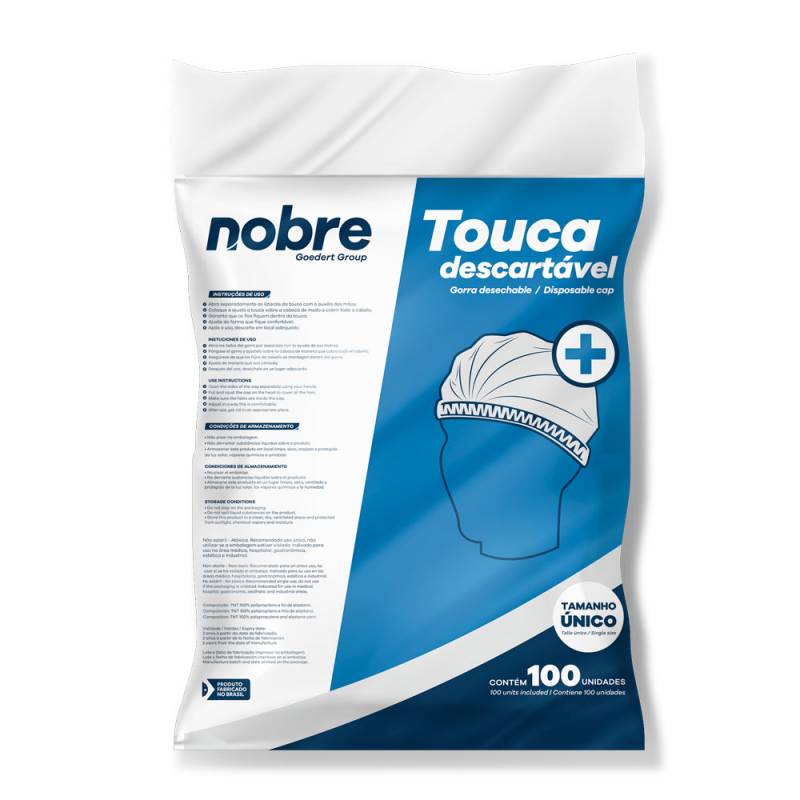 Touca Descartável, Sanfonada em TNT, Pct. c/100und. – Nobre Goedert NOBRE