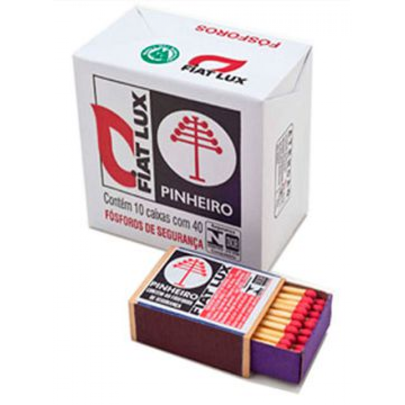 Fósforo Pinheiro 10cx com 40 palitos FIAT LUX FIAT LUX