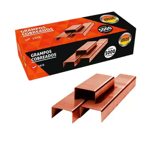 GRAMPO 26/6 C/ 5.000 Unid. COBREADO - JOCAR OFFICE LEONORA JOCAR OFFICE