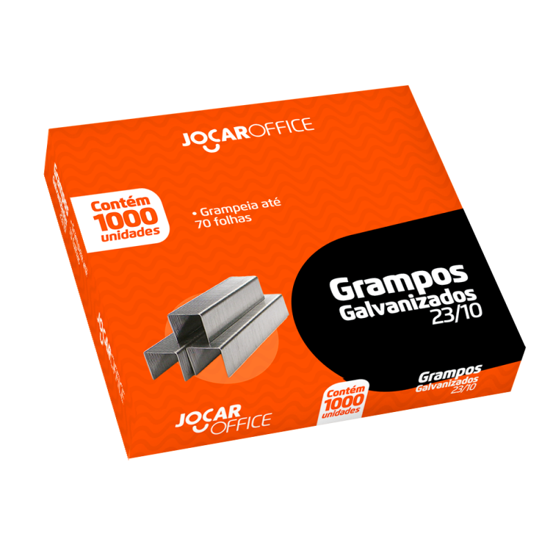 GRAMPO 23/10 C/ 1.000 Unid. GALVANIZADO - JOCAR OFFICE LEONO JOCAR OFFICE