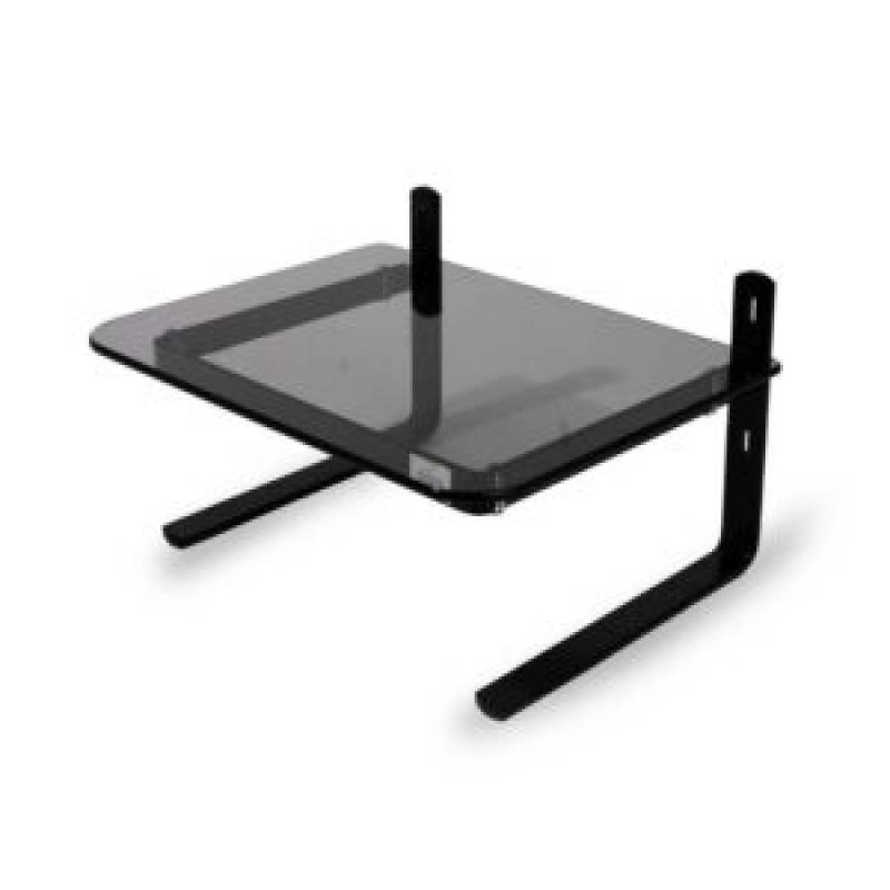 SUPORTE PARA MONITOR OFFICE PRETO, VIDRO FUME - RELIZA  RELIZA