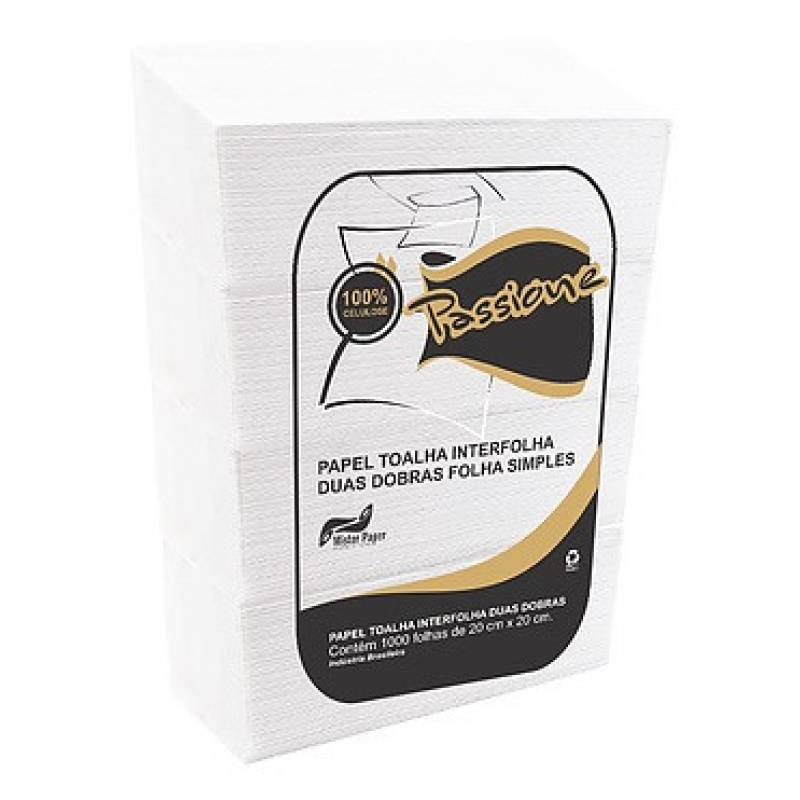 PAPEL TOALHA INTERFOLHADO 2D 1000Fls 20x20cm 20gr PASSIONE M MISTER PAPER