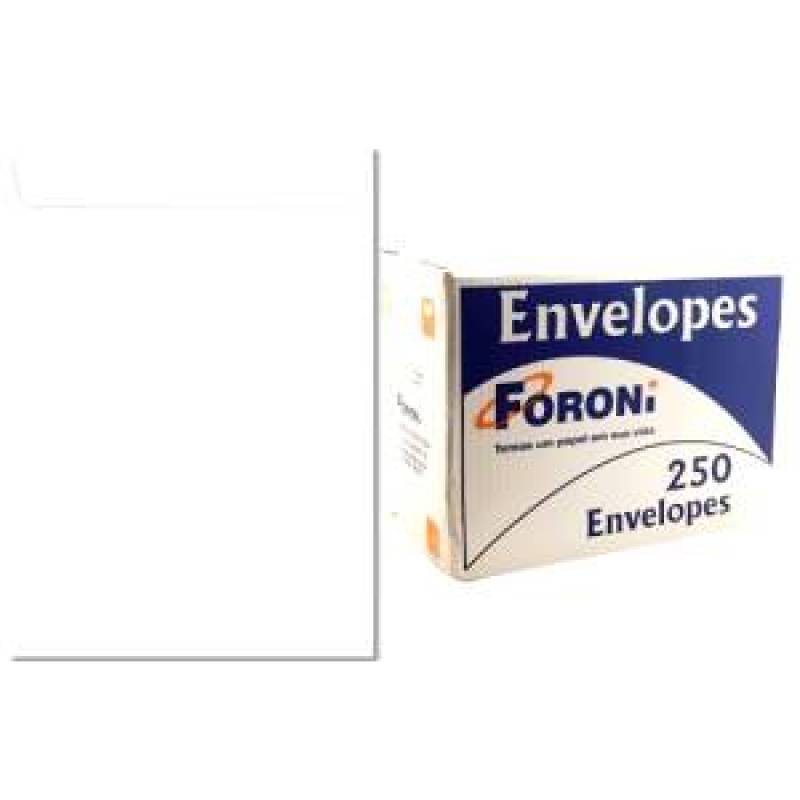ENVELOPE SACO BRANCO 185x248mm CX. C/ 250 Unid. - FORONI FORONI
