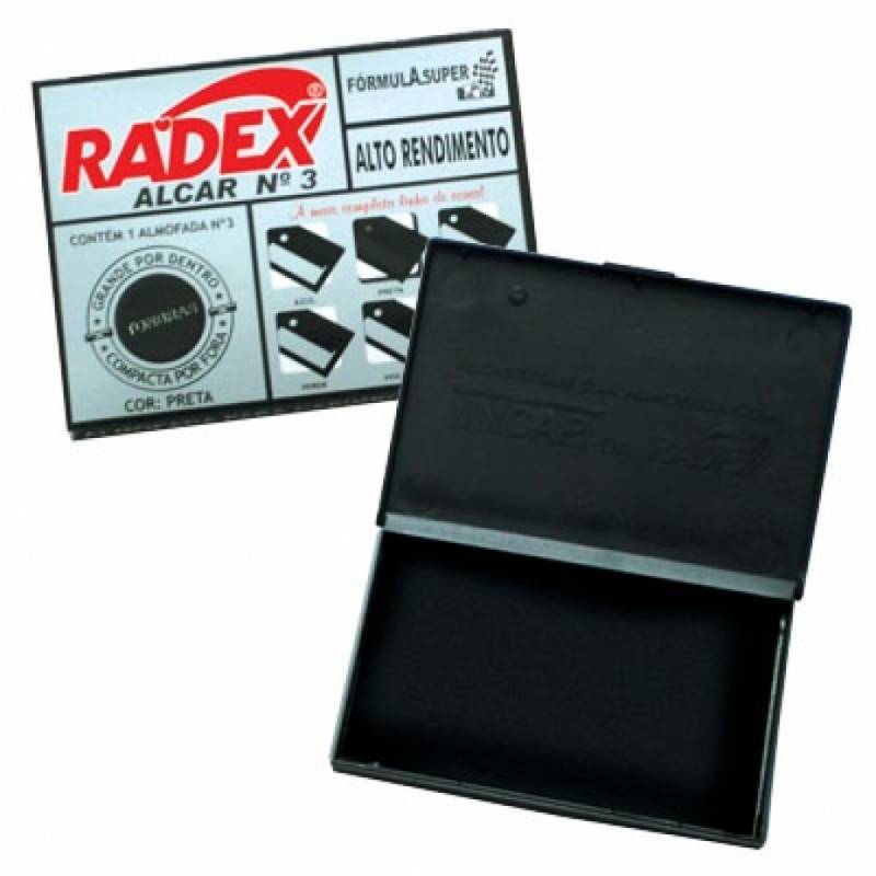 ALMOFADA P/ CARIMBO ALCAR PRETA Nº.3 - RADEX RADEX