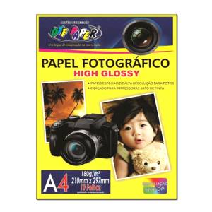 PAPEL FOTOGRÁFICO A4 210x297mm 180g C/ 10Fls. - OFF PAPER