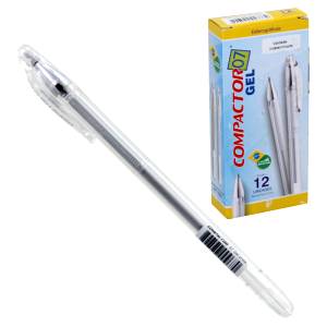 CANETA GEL METÁLICA PRATA - COMPACTOR