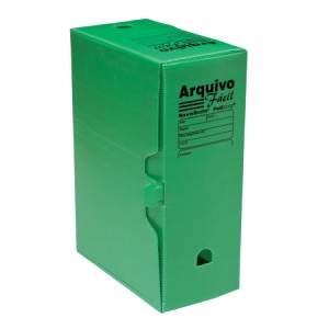ARQUIVO MORTO PLÁSTICO 250x130x350mm VERDE - POLIBRAS
