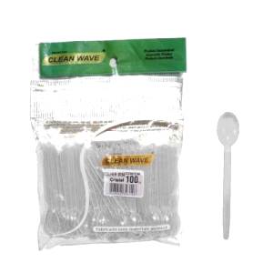 COLHER MINI CRISTAL C/ 100 Unid. - CLEAN WAVE