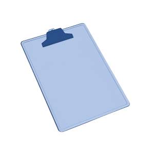 PRANCHETA ACRÍLICA A4 PRENDENDOR PLÁSTICO AZUL - ACRIMET