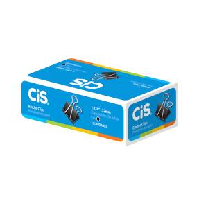 PRENDEDOR DE PAPEL 32mm C/ 12 Unid. PRETO - CIS SERTIC