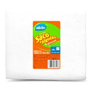 SACO DE ALGODÃO ALVEJADO 40cm X 60cm ALKLIN