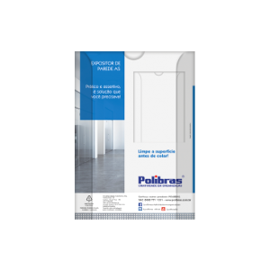 EXPOSITOR DE PAREDE A4 215x5x300mm CRISTAL - POLIBRAS