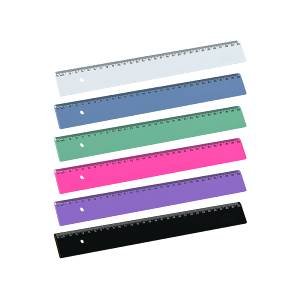 RÉGUA 30cm PLÁSTICA CORES SÓLIDAS - ACRIMET