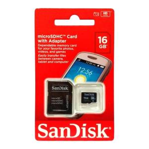 CARTÃ0 DE MEMÓRIA 16GB - SANDISK