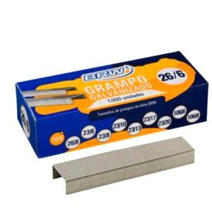 GRAMPO 26/6 C/ 1.000 Unid. Galvanizado - BRW